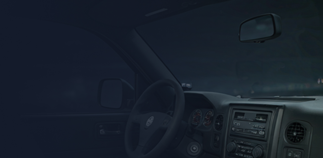 Police cruiser interior with dashboard display